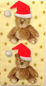 TW-084 Teddy Weihnachten - 4-lagig - Taschentuch